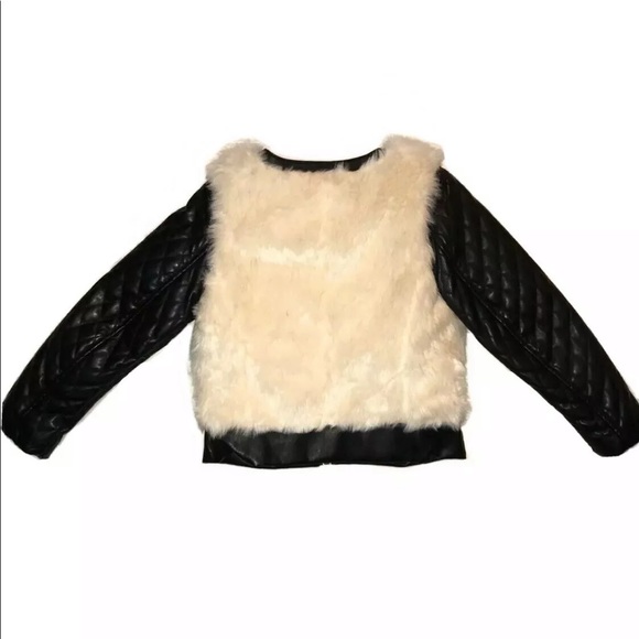 Faux Fur Leather Jacket - Picture 2 of 3